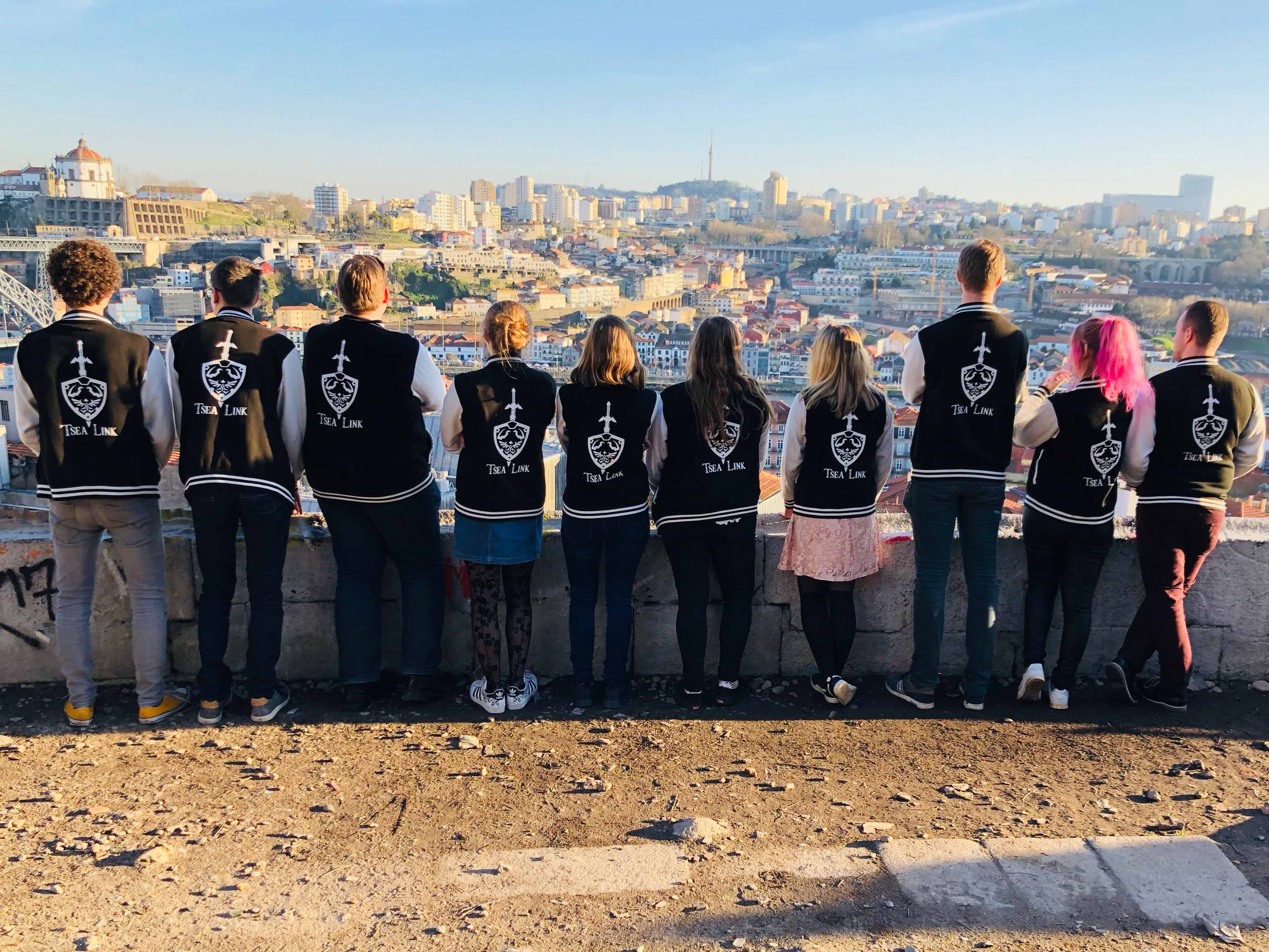 Link Members in Porto looking over the river and city